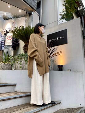 「APOCRYPHA.（アポクリファ）のアイテム（トップス）」を使った、53himiさん（レディース・161cm）の秋コーディネート