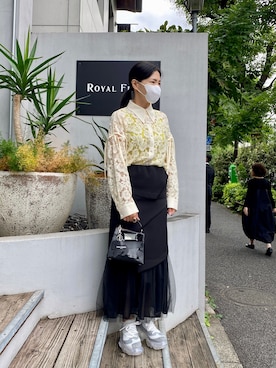 「grounds（グラウンズ）のアイテム（シューズ）」を使った、53himiさん（レディース・161cm）の夏コーディネート