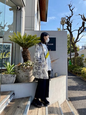 「MONCLER（モンクレール）のアイテム」を使った、53himiさん（レディース・161cm）の冬コーディネート