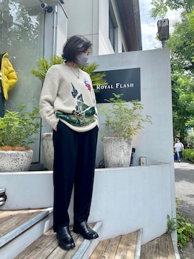 「UNDERCOVER（アンダーカバー）のアイテム」を使った、53himiさん（レディース・161cm）の夏コーディネート