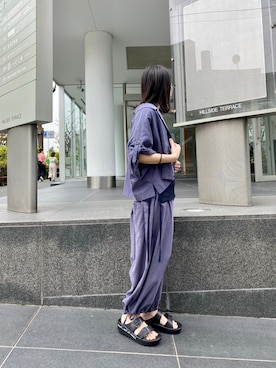 「TAKAHIROMIYASHITATheSoloIst.（タカヒロミヤシタザソロイスト）のアイテム（サンダル）」を使った、53himiさん（レディース・161cm）の春コーディネート