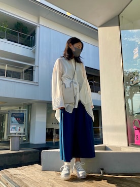 「grounds（グラウンズ）のアイテム（シューズ）」を使った、53himiさん（レディース・161cm）の夏コーディネート