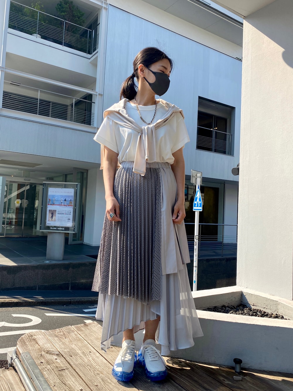 AULAシフォンプリーツスカートAULA AILA AULA AILA スカート アシンメトリープリーツスカート : ZOZOTOWN