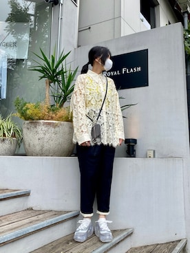 「grounds（グラウンズ）のアイテム（シューズ）」を使った、53himiさん（レディース・161cm）の夏コーディネート