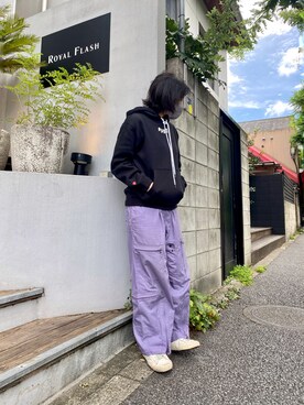 「Azuma.（アズマ）のアイテム（パンツ）」を使った、53himiさん（レディース・161cm）の夏コーディネート
