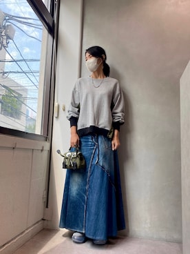 「grounds（グラウンズ）のアイテム（シューズ）」を使った、53himiさん（レディース・161cm）の夏コーディネート