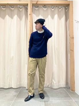 「URBAN RESEARCH Sonny Label（アーバンリサーチサニーレーベル）のアイテム（帽子）」を使った、Sumitoさん（メンズ・175cm）の秋コーディネート