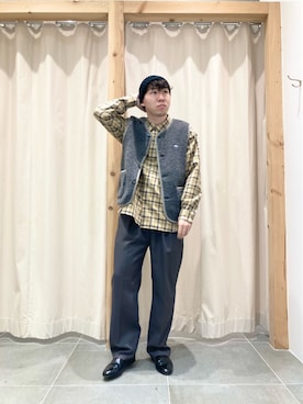 「URBAN RESEARCH Sonny Label（アーバンリサーチサニーレーベル）のアイテム（帽子）」を使った、Sumitoさん（メンズ・175cm）の秋コーディネート