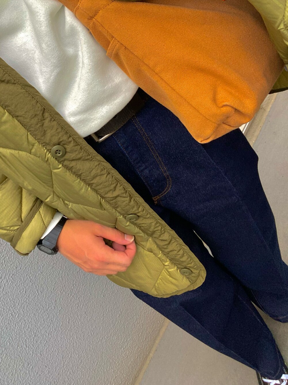「冬のコーデ、GU、FREAK’Ｓ STORE、universaloverall、converse、niko and ...」｜「GUのアイテム（デニムパンツ、ブルー系）」を使った、まっひさん（メンズ・168cm）の冬コーディネートの1枚目の写真