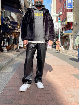 「LUSOR（ルーソル）のアイテム（ジャケット/アウター）」を使った、鈴木健之さん（メンズ・180cm）の秋コーディネート