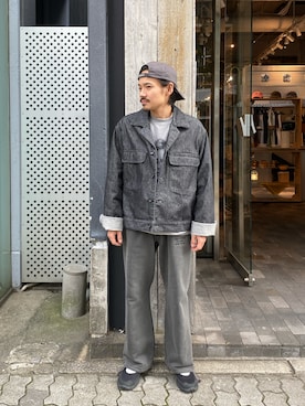 「アイテム（ジャケット/アウター）」を使った、森本さん（メンズ・160cm）の秋コーディネート
