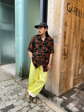 「saby（サバイ）のアイテム」を使った、森本さん（メンズ・160cm）の夏コーディネート