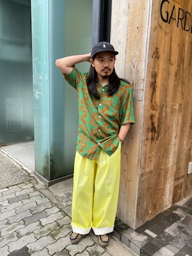 「saby（サバイ）のアイテム」を使った、森本さん（メンズ・160cm）の夏コーディネート