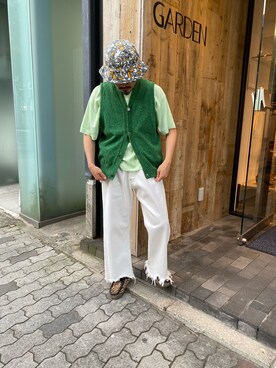 「CLAMP（クランプ）のアイテム」を使った、森本さん（メンズ・160cm）の夏コーディネート