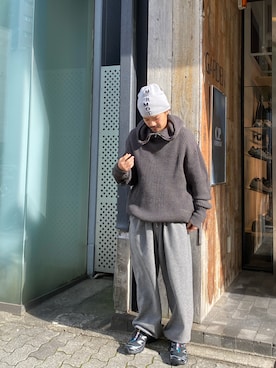 「アイテム（スニーカー）」を使った、森本さん（メンズ・160cm）の秋コーディネート