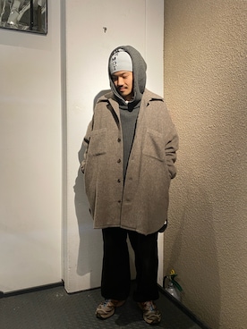 「アイテム（ニット/セーター）」を使った、森本さん（メンズ・160cm）の秋コーディネート