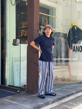 森本さん（メンズ・160cm）の夏コーディネート