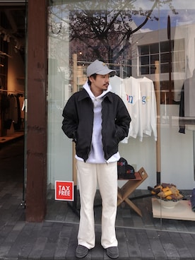 森本さん（メンズ・160cm）の春コーディネート