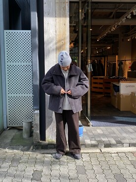 「yoke」｜「アイテム（ジャケット/アウター）」を使った、森本さん（メンズ・160cm）の秋コーディネート