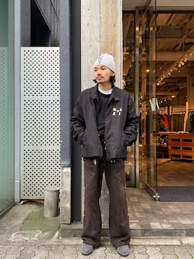 「ancellm」｜「アイテム（ジャケット/アウター）」を使った、森本さん（メンズ・160cm）の秋コーディネート