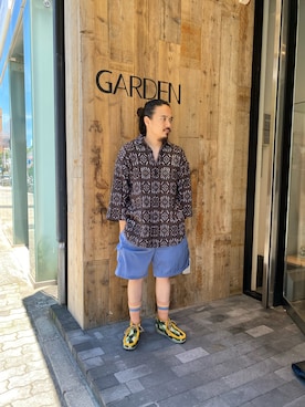 「saby（サバイ）のアイテム」を使った、森本さん（メンズ・160cm）の夏コーディネート