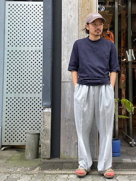 「fitfor（フィットフォー）のアイテム」を使った、森本さん（メンズ・160cm）の夏コーディネート