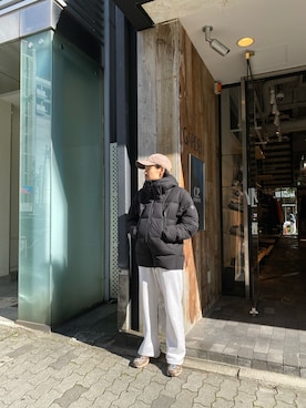 「アイテム（ダウンジャケット/コート）」を使った、森本さん（メンズ・160cm）の秋コーディネート