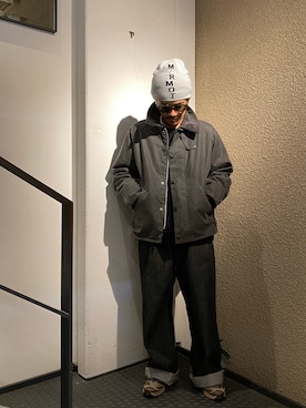 「アイテム（その他アウター）」を使った、森本さん（メンズ・160cm）の秋コーディネート