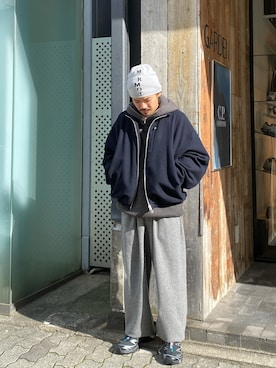 「アイテム（ジャケット/アウター）」を使った、森本さん（メンズ・160cm）の秋コーディネート