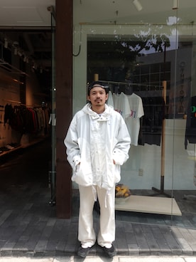 「Toironier（トワロニエ）のアイテム」を使った、森本さん（メンズ・160cm）の春コーディネート