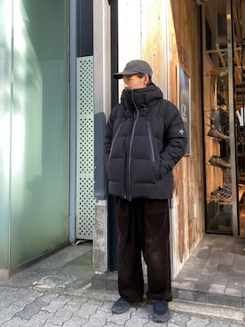 「アイテム（ダウンジャケット/コート）」を使った、森本さん（メンズ・160cm）の秋コーディネート
