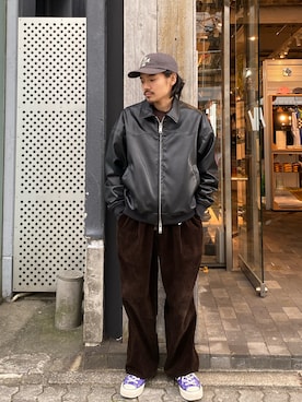 「Toironier（トワロニエ）のアイテム」を使った、森本さん（メンズ・160cm）の冬コーディネート