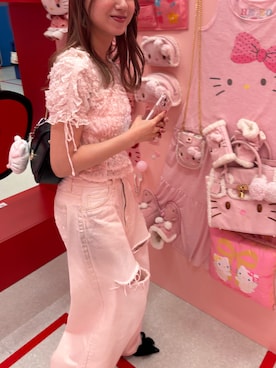 「HONEY MI HONEY（ハニーミーハニー）のアイテム」を使った、akaneさん（レディース・155cm）の夏コーディネート