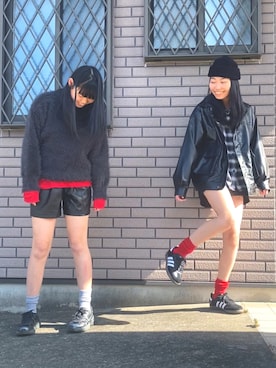 「アイテム（ブルゾン）」を使った、kankitsu🍊さん（キッズ・148cm）の秋コーディネート