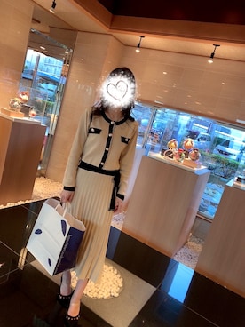 「Diosfront（ディオスフロント）のアイテム（ワンピース/ドレス）」を使った、m❤︎さん（レディース・154cm）の冬コーディネート