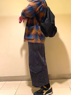 「アイテム（カーディガン/ボレロ、ブラウン系）」を使った、やぬ(相互)さん（メンズ・180cm）の秋コーディネート