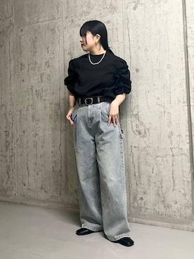 「アイテム（バレエシューズ）」を使った、わたさん（レディース・156cm）の春コーディネート