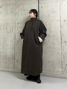 「ベロア」｜「アイテム（アクセサリー）」を使った、わたさん（レディース・156cm）の冬コーディネート