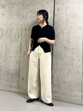 「KBF（ケイビーエフ）のアイテム（ニット/セーター）」を使った、わたさん（レディース・156cm）の夏コーディネート