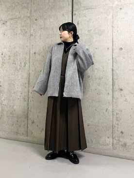 「KBF（ケイビーエフ）のベストセパレートワンピース（ワンピース）」を使った、わたさん（レディース・156cm）の冬コーディネート