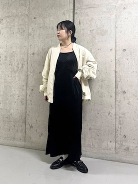 「KBF（ケイビーエフ）のアイテム（MA-1）」を使った、わたさん（レディース・156cm）の秋コーディネート