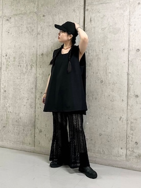 「SMELLY（スメリー）のアイテム（ピアス（両耳用））」を使った、わたさん（レディース・156cm）の夏コーディネート