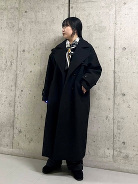 「アイテム（ステンカラーコート）」を使った、わたさん（レディース・156cm）の秋コーディネート