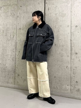 「秋服」｜「アイテム（その他アウター）」を使った、わたさん（レディース・156cm）の秋コーディネート