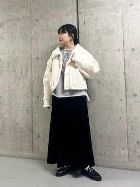 「アイテム（その他アウター）」を使った、わたさん（レディース・156cm）の冬コーディネート