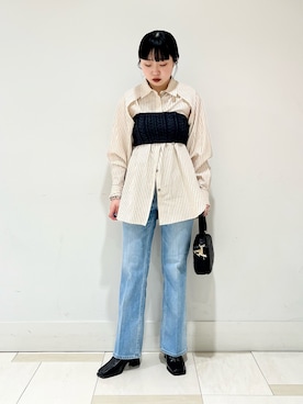 「ほめられ本命コーデ」｜「アイテム（その他トップス）」を使った、わたさん（レディース・156cm）の冬コーディネート
