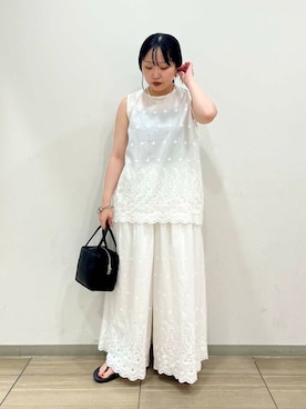 「SMELLY（スメリー）のアイテム」を使った、わたさん（レディース・156cm）の夏コーディネート
