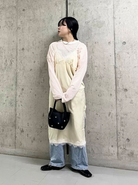 「アイテム（ワンピース）」を使った、わたさん（レディース・156cm）の春コーディネート