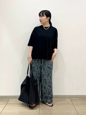 「アイテム（ネックレス、ホワイト系）」を使った、わたさん（レディース・156cm）の夏コーディネート