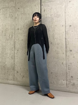 「アイテム（シュシュ）」を使った、わたさん（レディース・156cm）の夏コーディネート